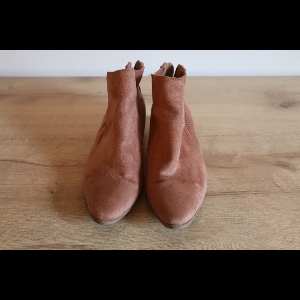 Pink Suede booties